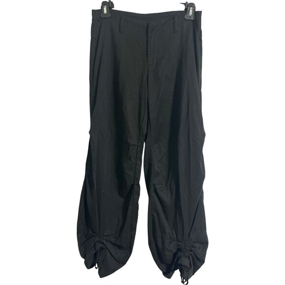 UNIF Women Pants Ruched Bottom in Black size 27 - Picture 1 of 14